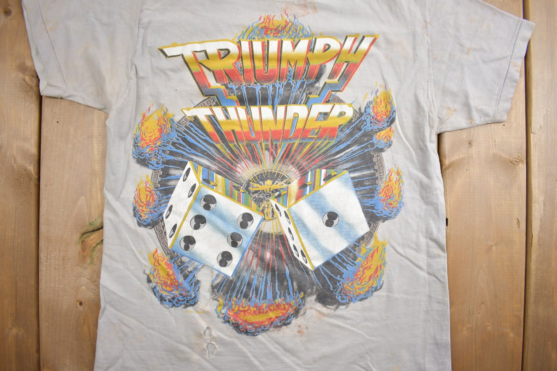 Vintage 1985 Thunder Seven By Triumph World Tour Band T-shirt / Band Tee / Single Stitch / Made in USA / Premium Vintage