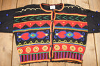 Vintage 1990s Gantos Button Up Knit Sweater