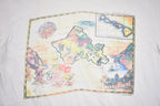Vintage 1990s Oahu Hawaii Map Graphic Souvenir T Shirt / Streetwear / Rare Vintage / Vacation Tee / Travel T Shirt / Made in USA