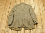 Vintage 1980s Harris Tweed Houndstooth Wool Two Button Blazer Jacket
