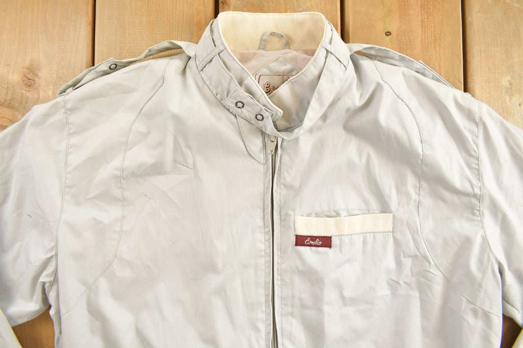 Vintage 1990s Grey Emelio Zip Up Jacket