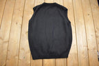 Vintage 1990s L.L. Bean Men's V Neck Knit Cardigan Sweater