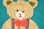 Vintage 1990s Far And Near Cute Teddy Bear Chunky Knit Crewneck Sweater Women's S