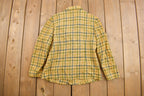 Vintage 1960s Plaid Vintage Button Up Blazer Shirt