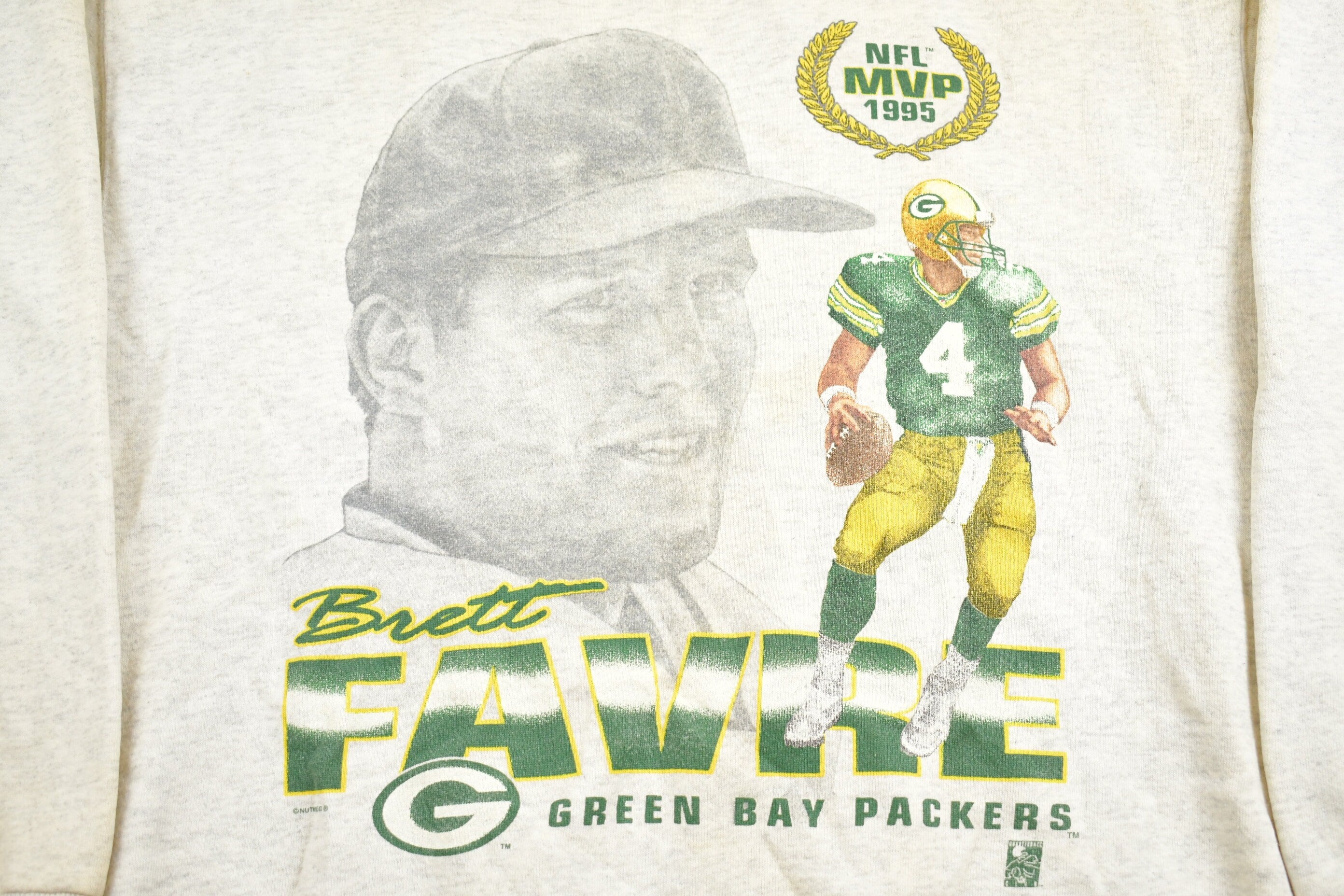 Vintage 1995 Brett Favre Green Bay Packers NFL Graphic Crewneck