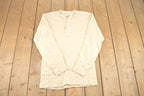 Vintage 1990s Army Thermal Streetwear Blank Crewneck Shirt Men's S