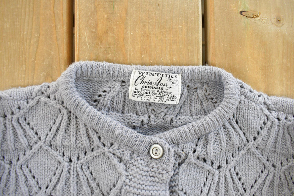 Vintage 1980s Wintuk Chris Ann Knit Cardigan Sweater Women's Small