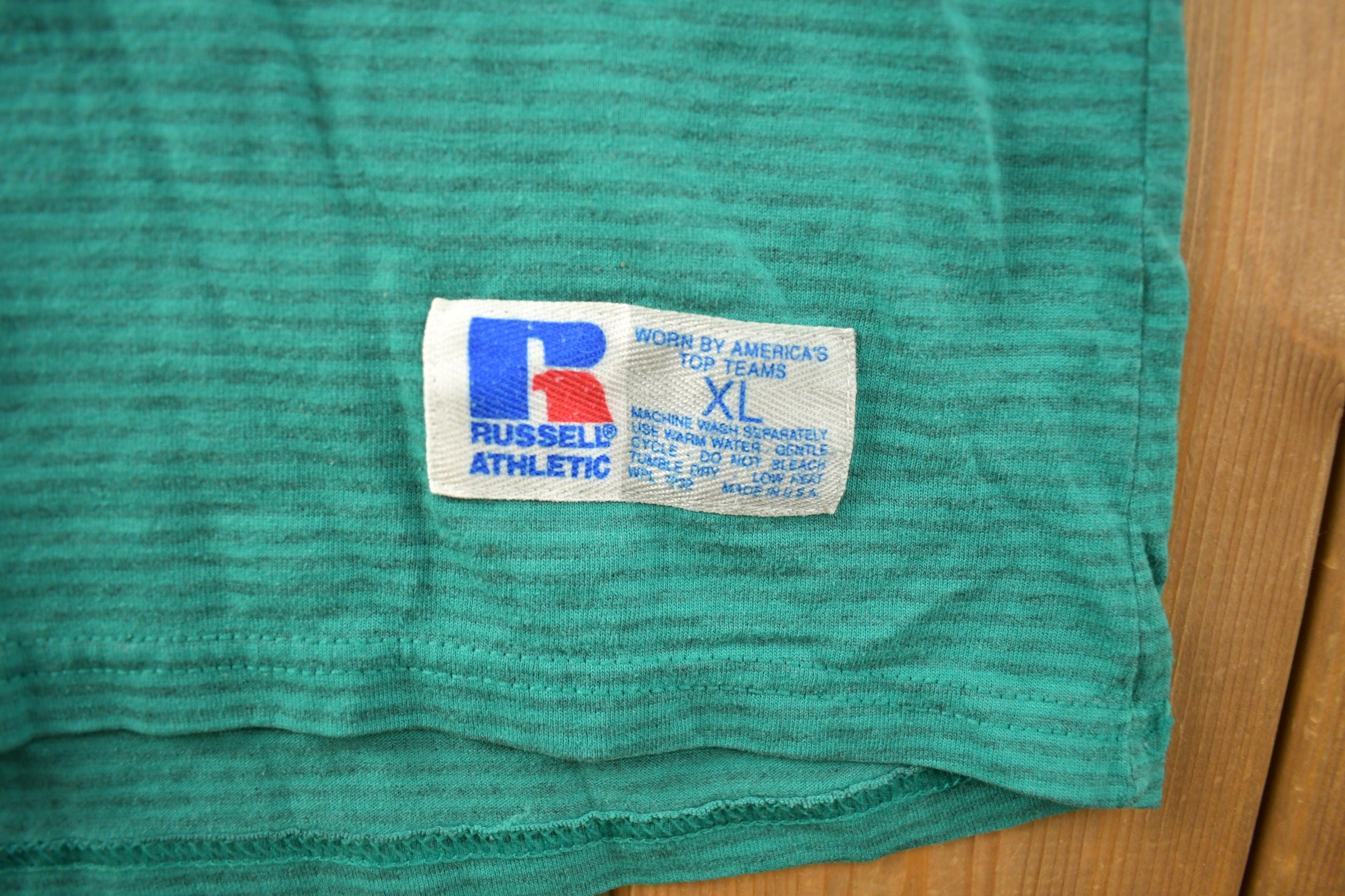 Vintage 1990s Russell Polo USA Graphic T Shirt