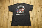 Vintage 1989 Harley Davidson Motorcycles "Street Tough" 3D Emblem T-Shirt