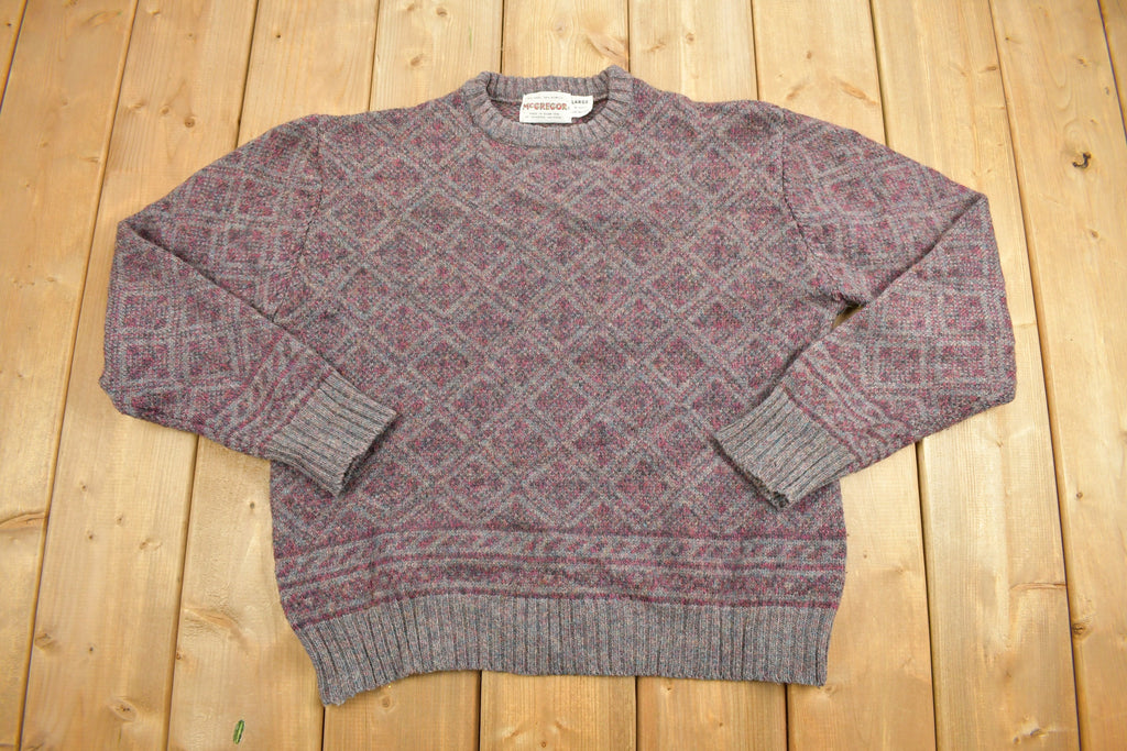 Vintage 1990s McGregor Geometric Patterned Crewneck Sweater
