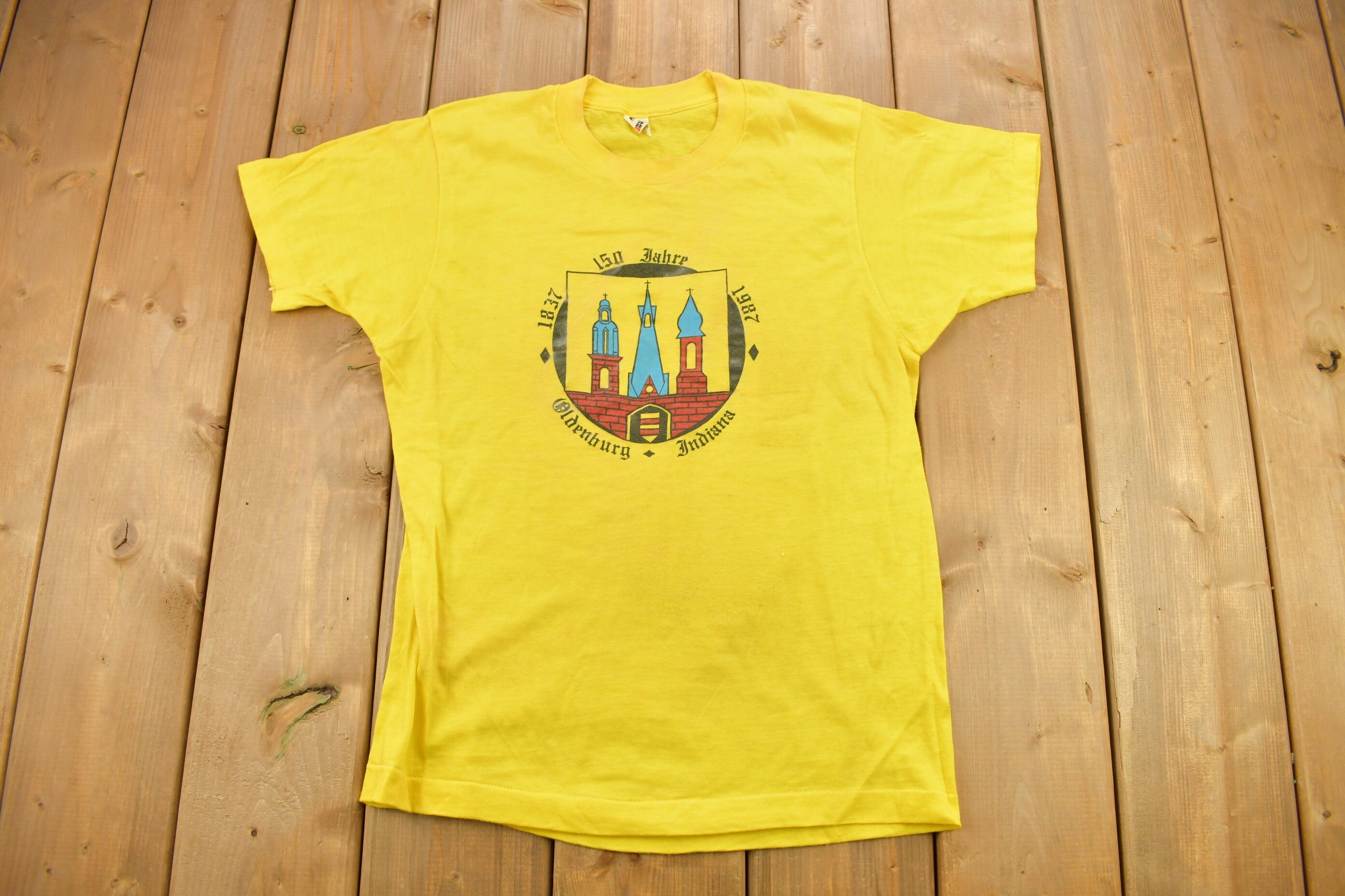 Vintage 1987 150 Jahre Oldenburg Indiana Graphic T Shirt