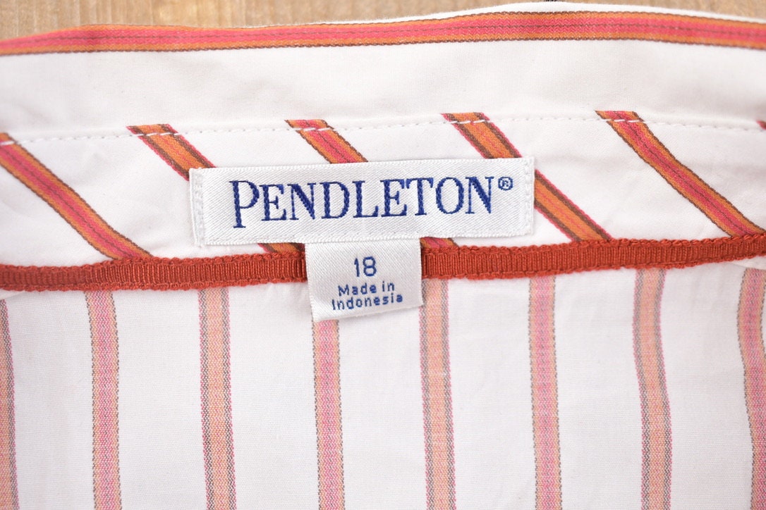 Vintage 1990s Pendleton Striped Button Up Shirt