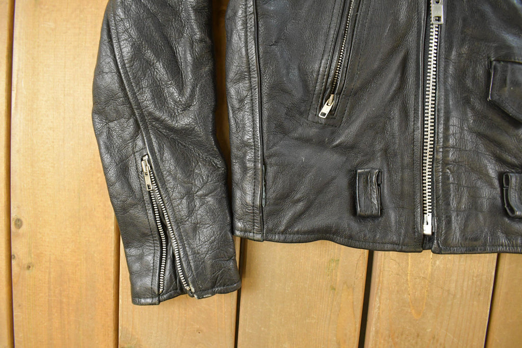 Vintage 1990s Body Equip. Leather Biker Jacket Men's Medium