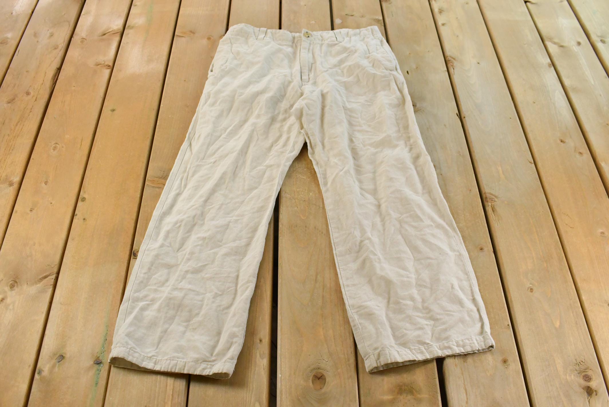Vintage 1990s Banana Republic Linen Pants Men's 33 x 27