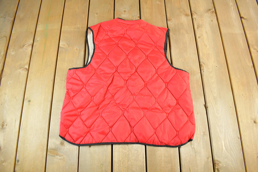 Vintage 1970s Dacron 88 Lined Quilted Hunting Vest Jacket Men's L