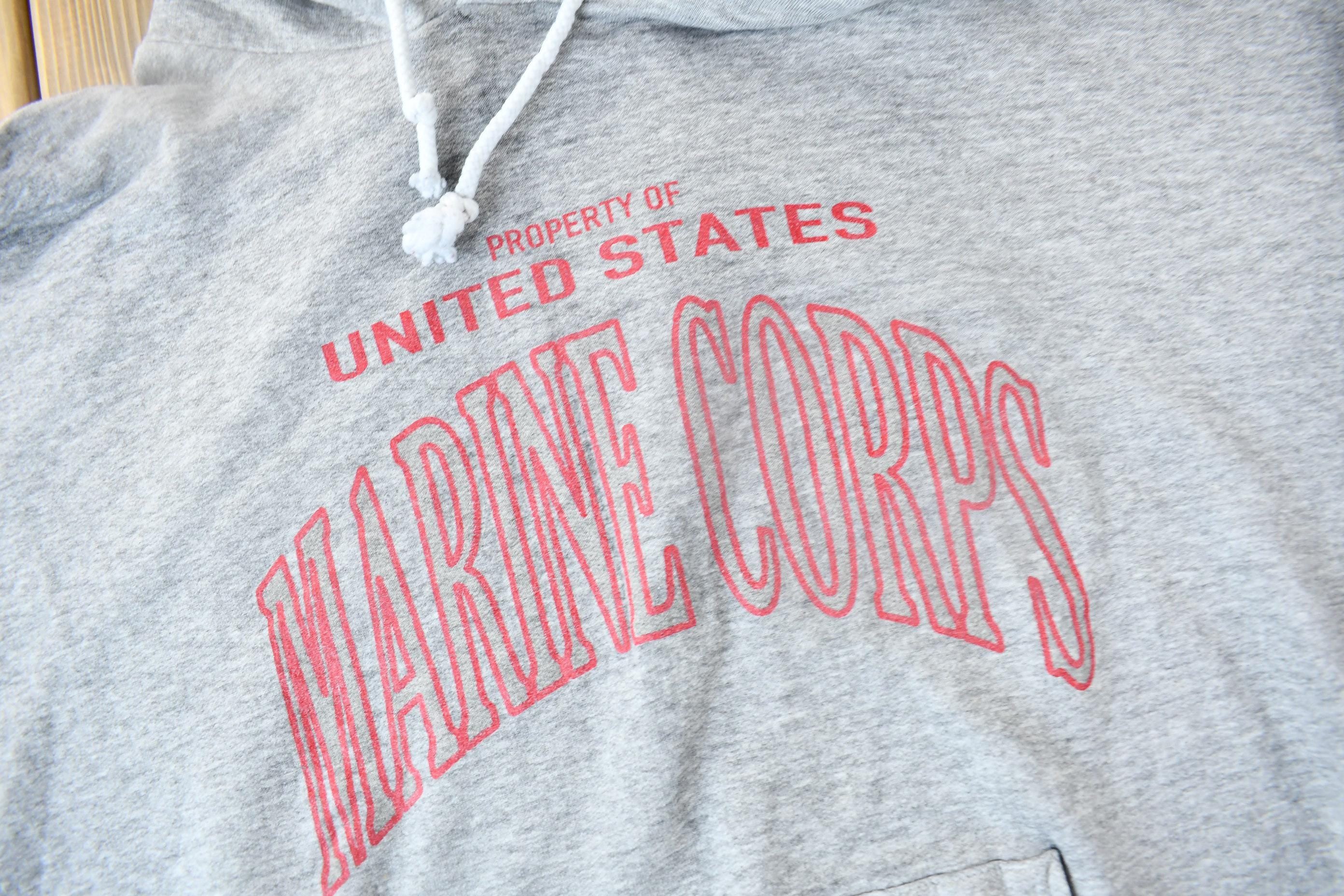 Vintage 1980s United State Marine Corps Graphic Hoodie