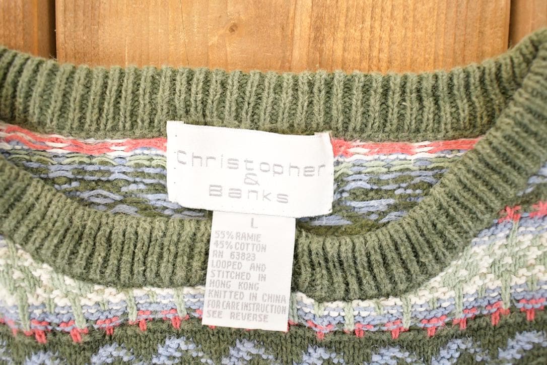 Vintage 1990s Christopher & Banks Knit Crewneck Sweater Women's L