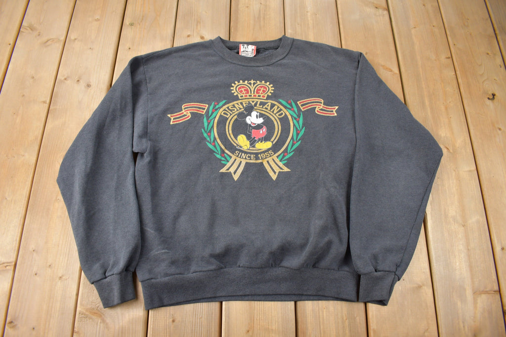 Vintage 1990s Mickey Mouse Disneyland Disney Designs Crewneck Made In USA
