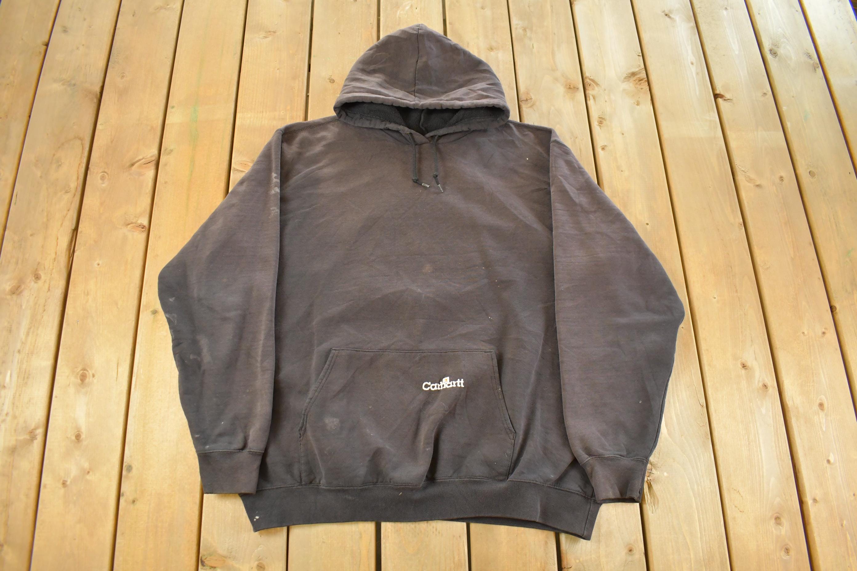 Vintage 1990s Carhartt Sun Faded Distressed Hoodie Sweatshirt Men's 2XL