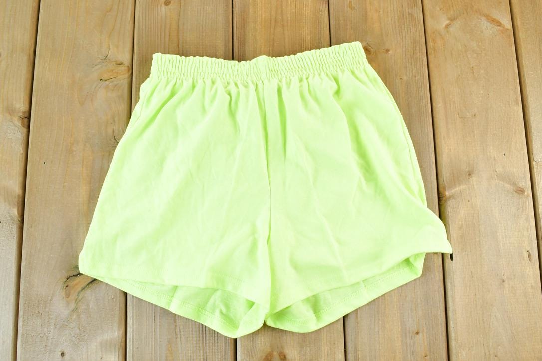 Vintage 1990s Neon Green Athletic Shorts