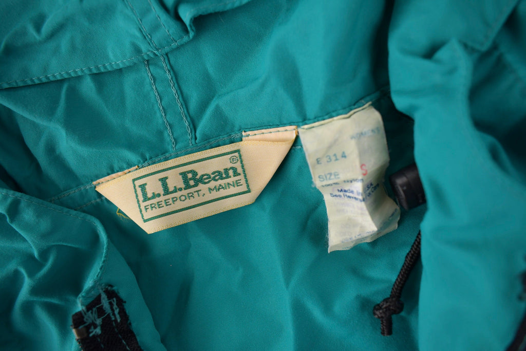 Vintage 1980s LL Bean Quarter Zip Women's Windbreaker Jacket Made In USA Size Small