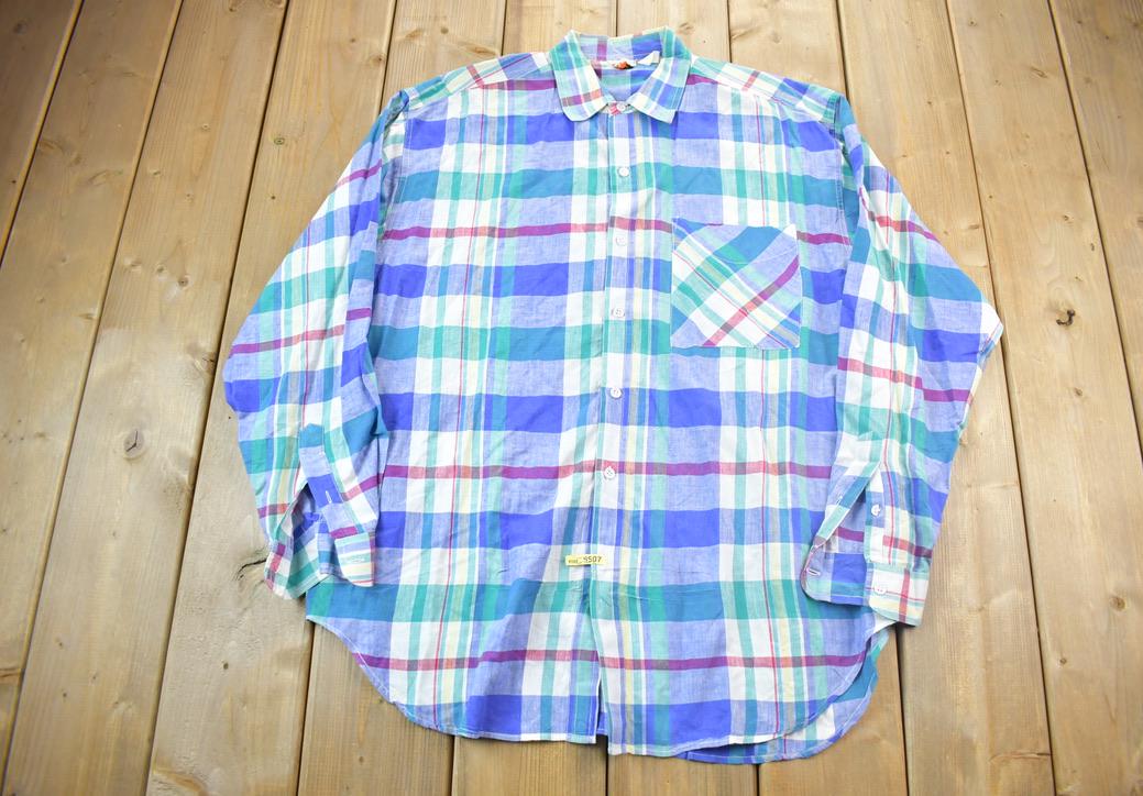 Vintage 1990s Multi Colored Flannel Shirt