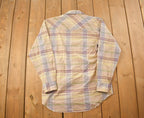 Vintage 1990s Wrangler Plaid Button Up Shirt