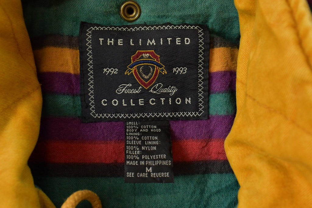 Vintage 1990s Limited Collection Lined Hooded Full Zip Light Jacket Men's L / Preppy Fashion / Outerwear / Parka / Streetwear