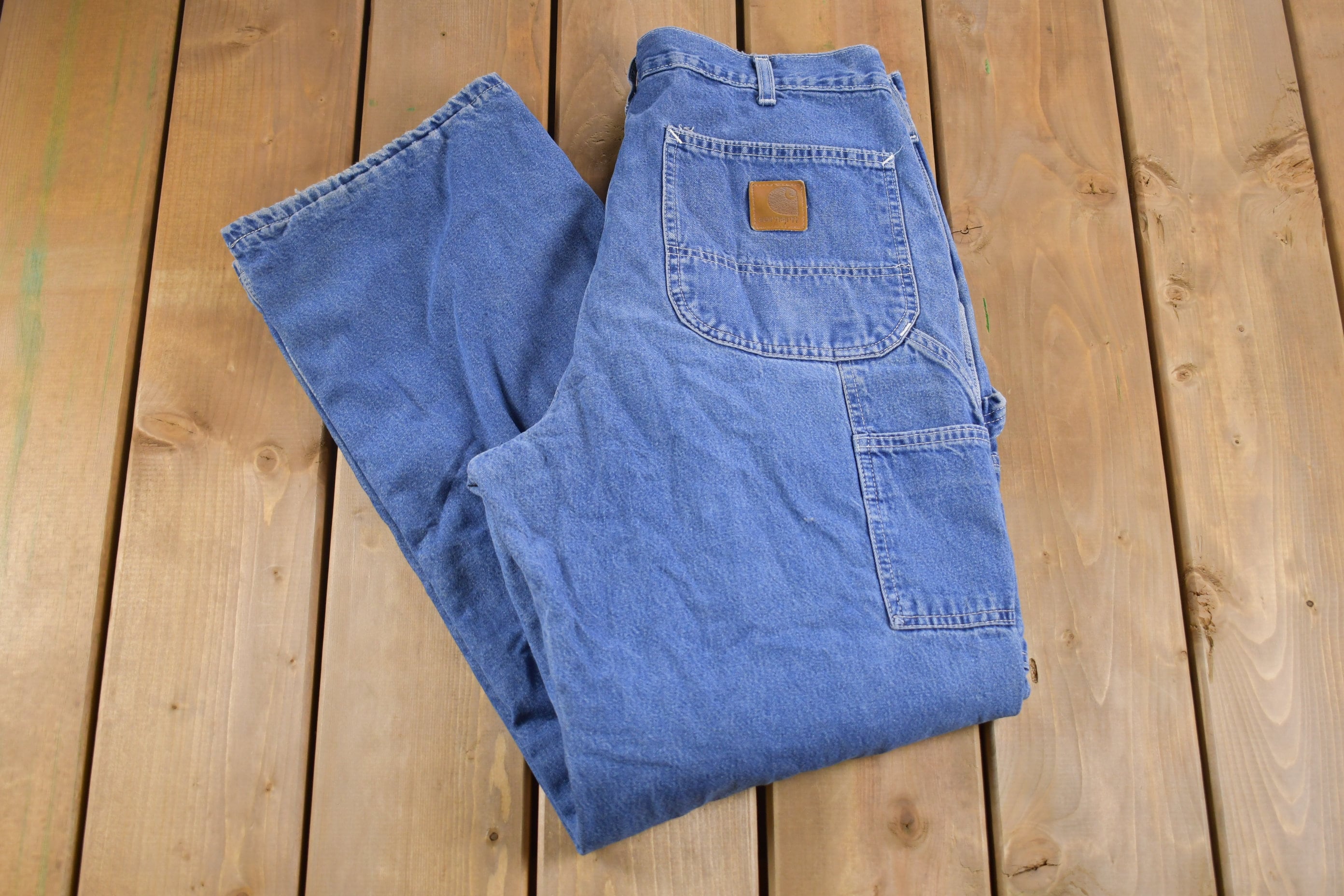 Vintage 1990s Carhartt Lined Carpenter Work Pants Size 31 x 31