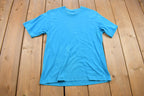 Vintage 1990s Hanes Blank Blue T Shirt
