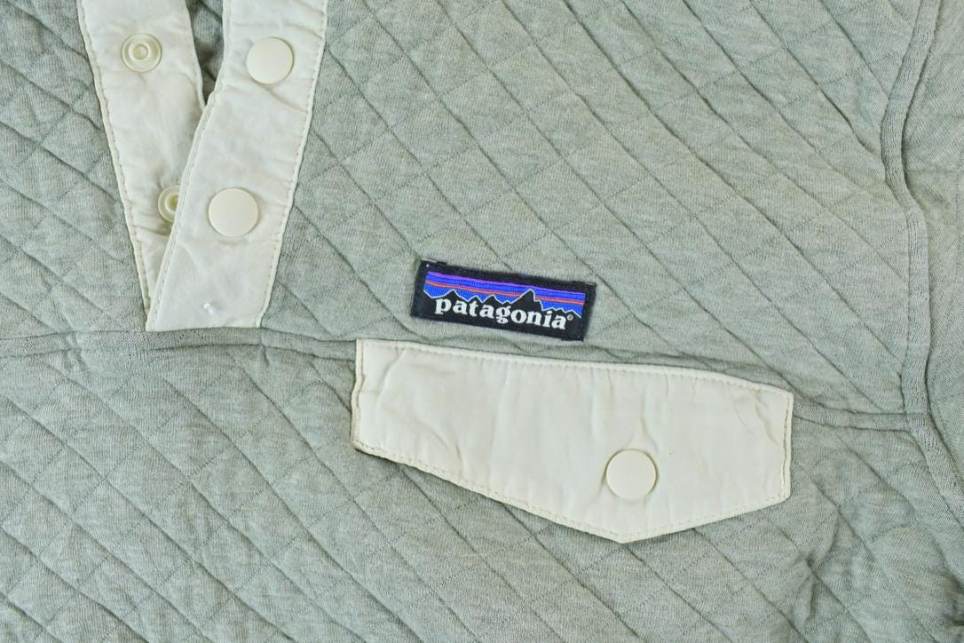 Vintage 1990s Patagonia Quilted Quarter Button Crewneck Sweatshirt