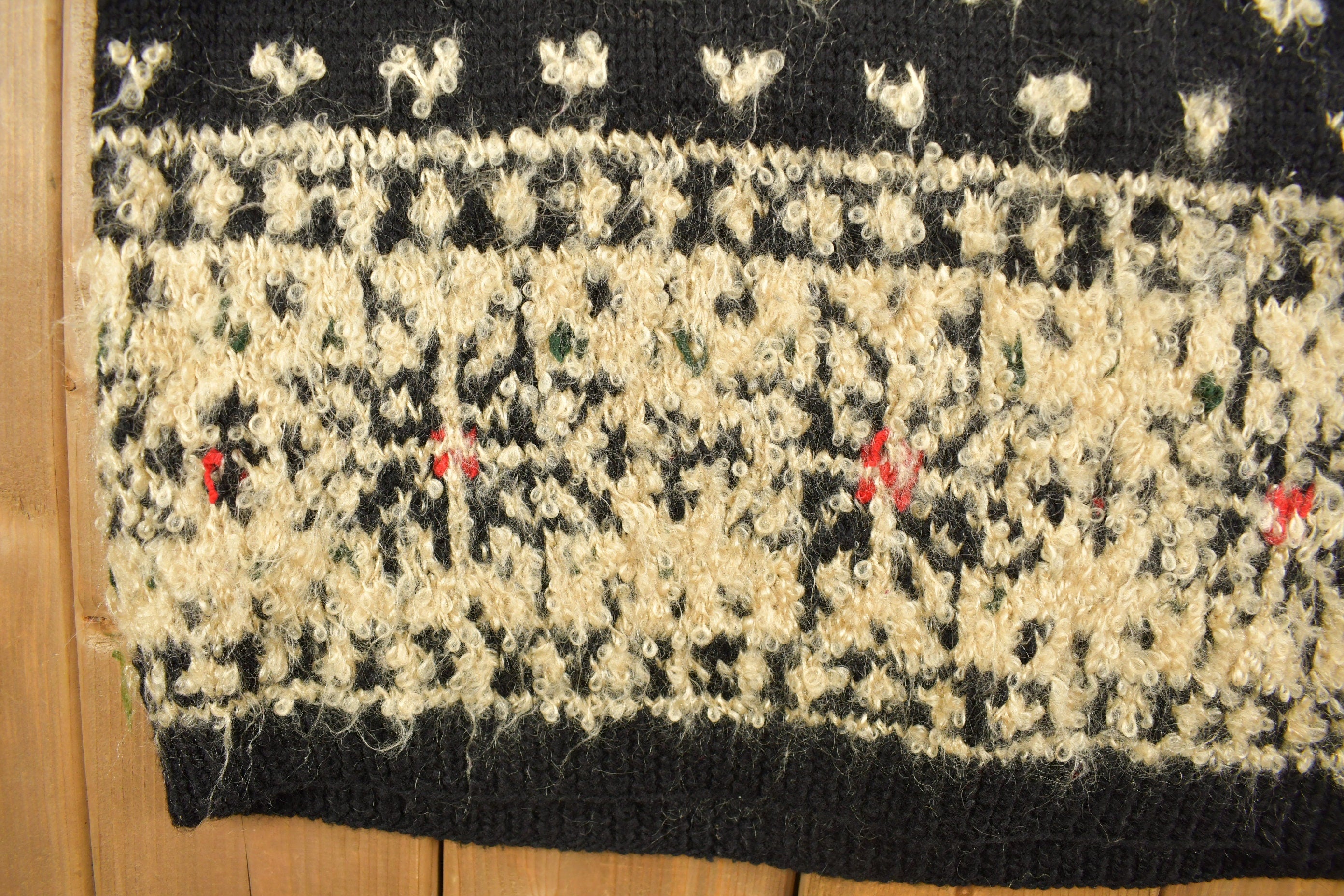 Vintage 1990's Jones New Patterned Knit Zip Up Sweater