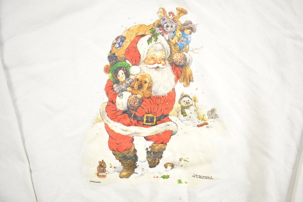 Vintage 1990s Father Christmas Graphic Crewneck Sweatshirt