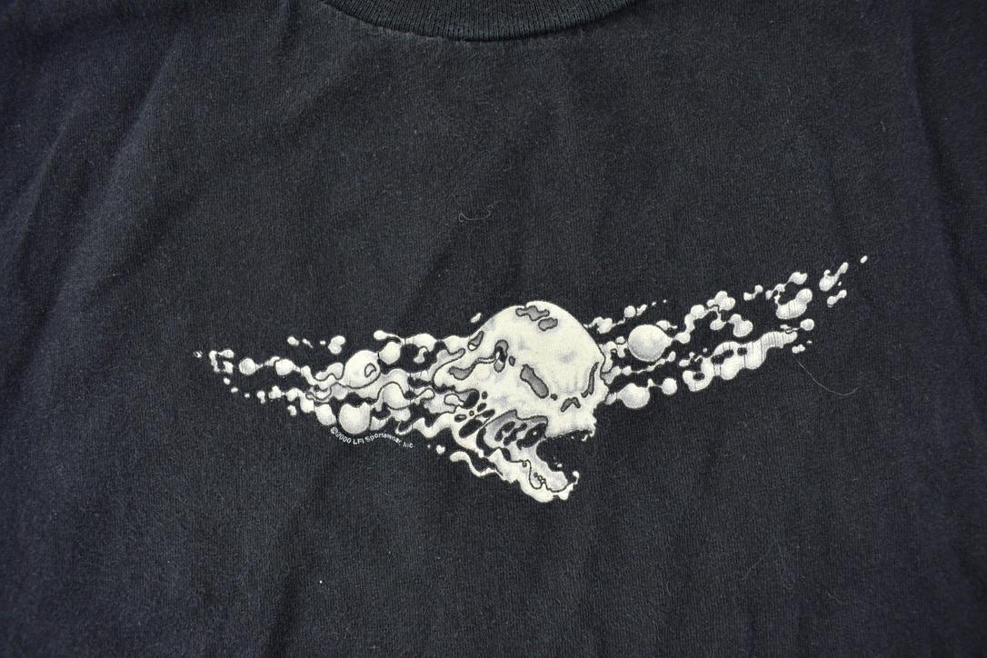 Vintage 2000 Flaming Skull Graphic T-Shirt Size XL