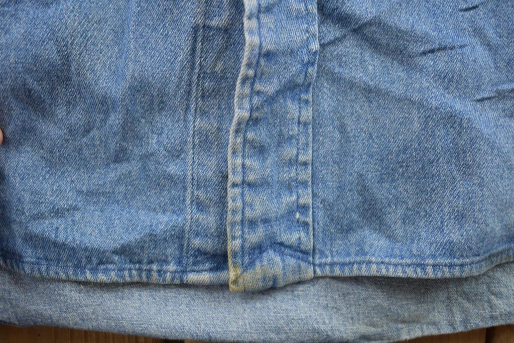 Vintage 1990s Polo Ralph Lauren Small Pony Denim Button Up Shirt