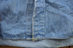 Vintage 1990s Polo Ralph Lauren Small Pony Denim Button Up Shirt