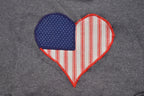 Vintage 1990s Hanes Embroidered USA Hearts Crewneck Sweater Made In USA - XL