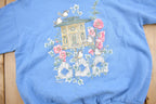 Vintage 1990s Cute Collared Birdhouse Theme Sweater