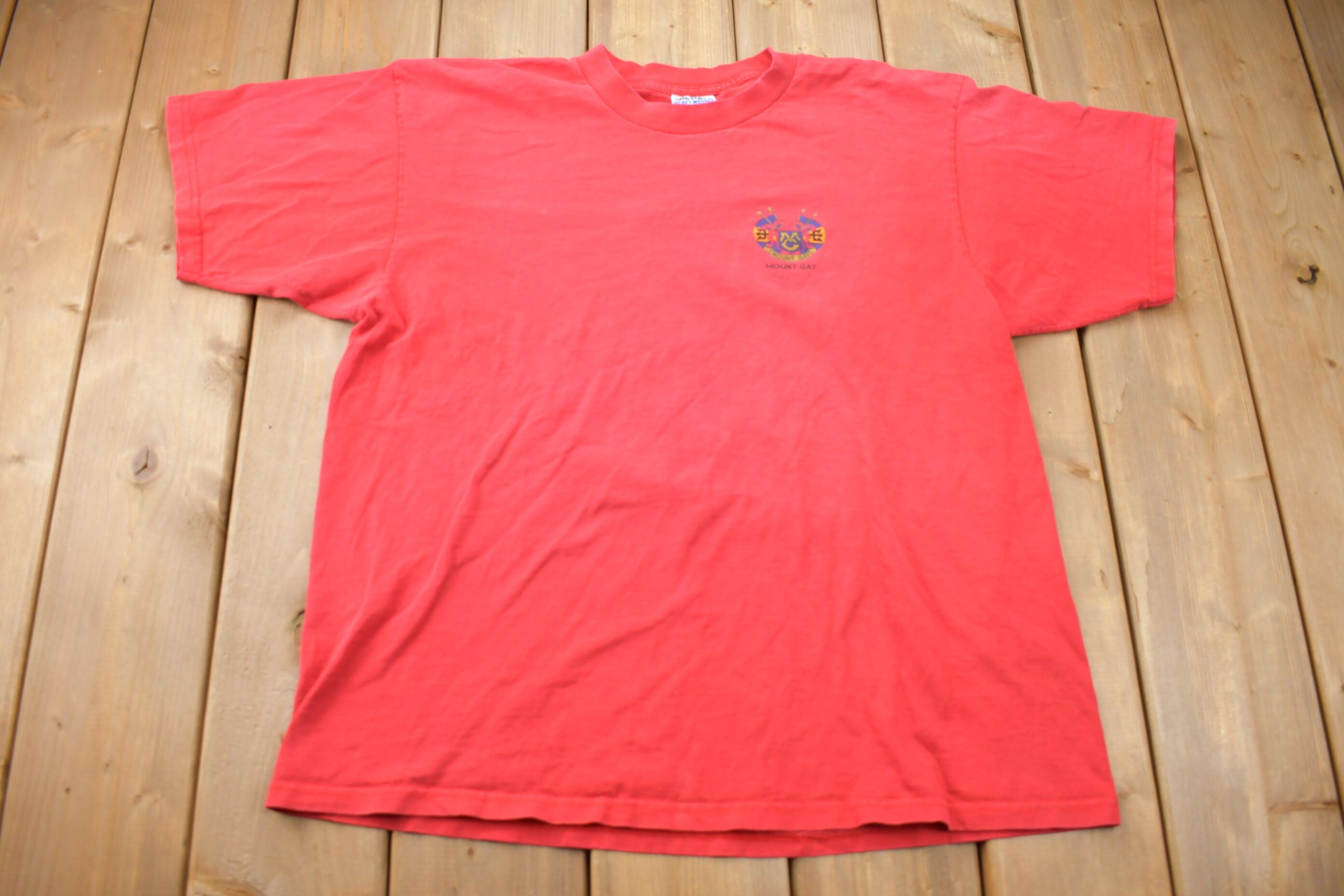 Vintage 1990s Mount Gay Eclipse Barbados Rum Graphic T Shirt