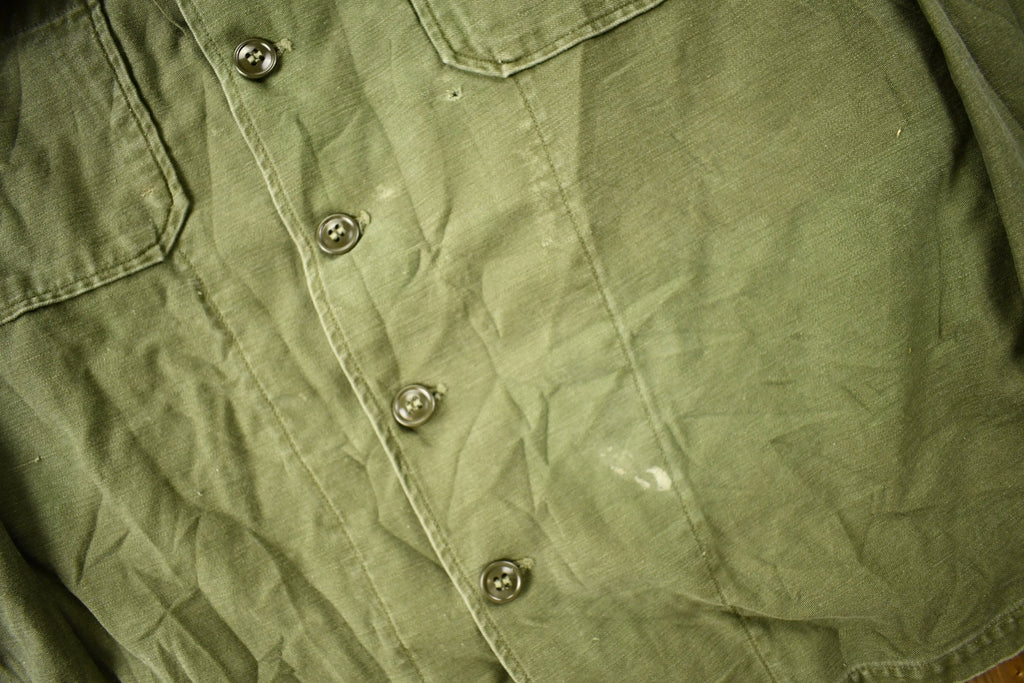 Vintage 1970s OG 107 Military Button Up Shirt