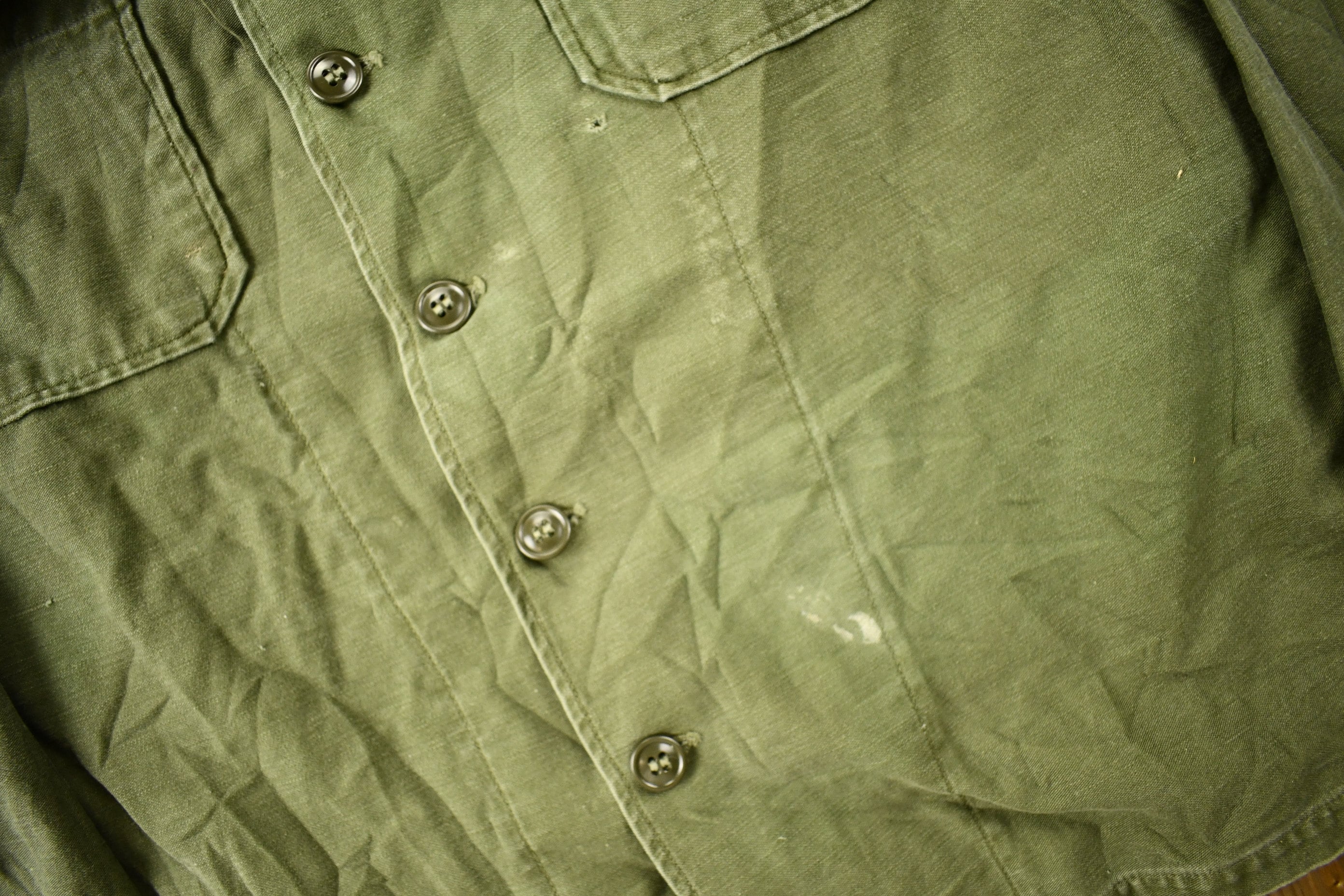 Vintage 1970s OG 107 Military Button Up Shirt