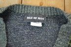 Vintage 1990s Isle Of Man Knit Perfect Mild Distress Cardigan Sweater Made In USA
