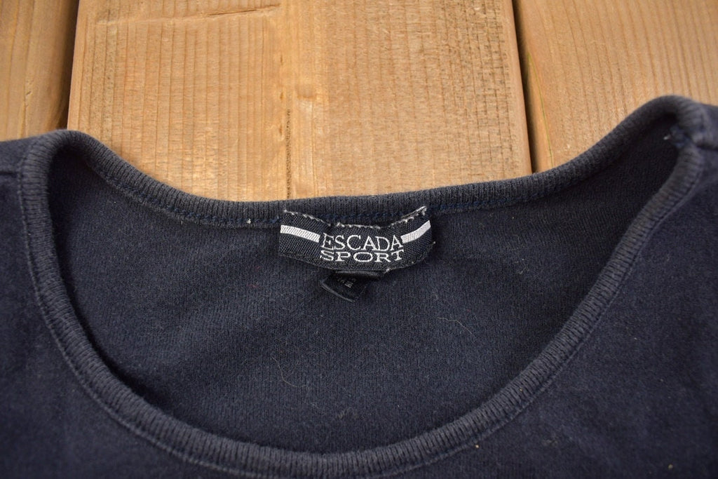 Vintage 1990s Escada Sport Blank Black T Shirt