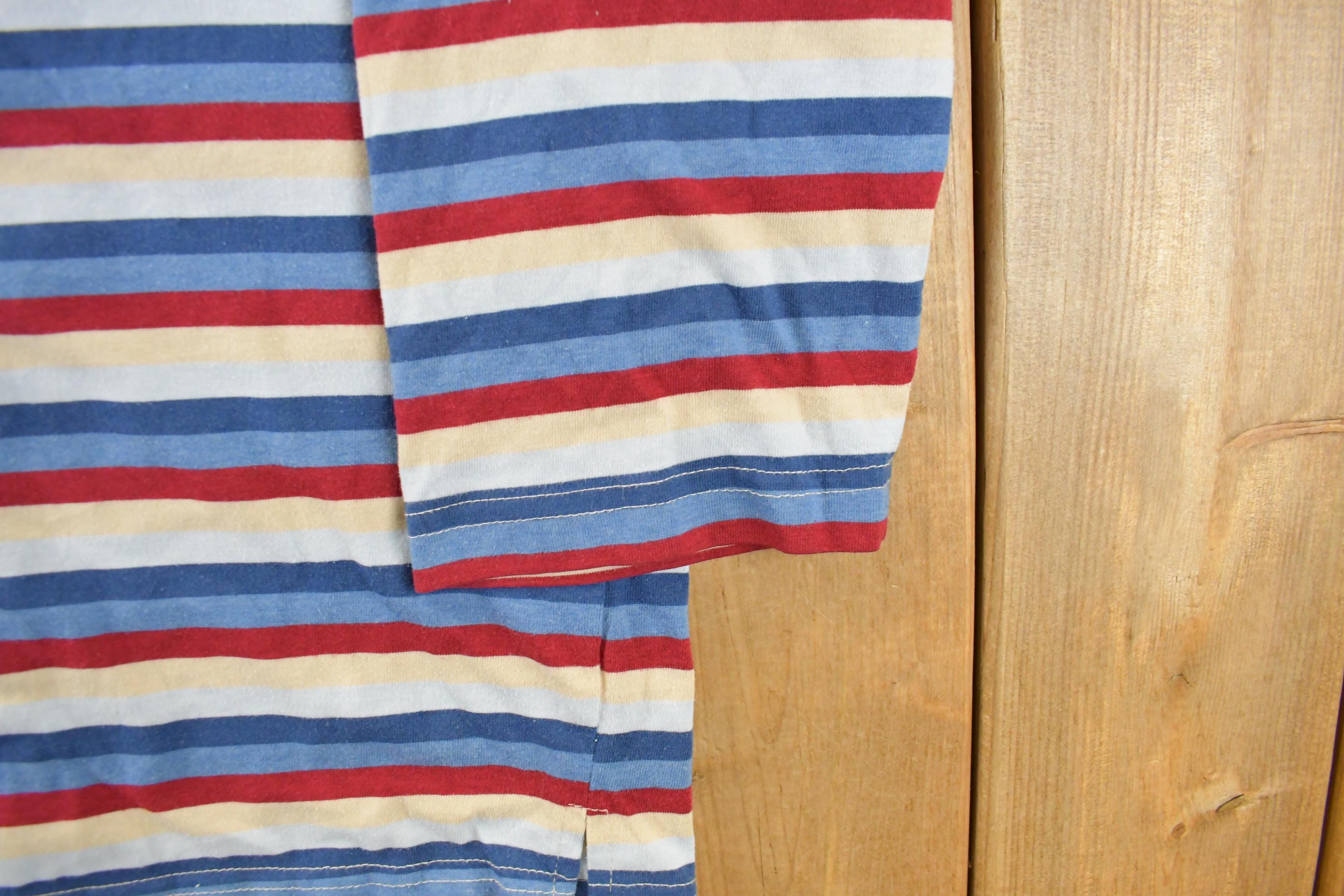 Vintage 1990s Jason Maxwell Striped Collared Shirt Women's M