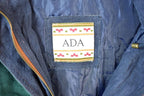 Vintage 1990s Ada Colour Block Leather Boho Rock Jacket Made In USA