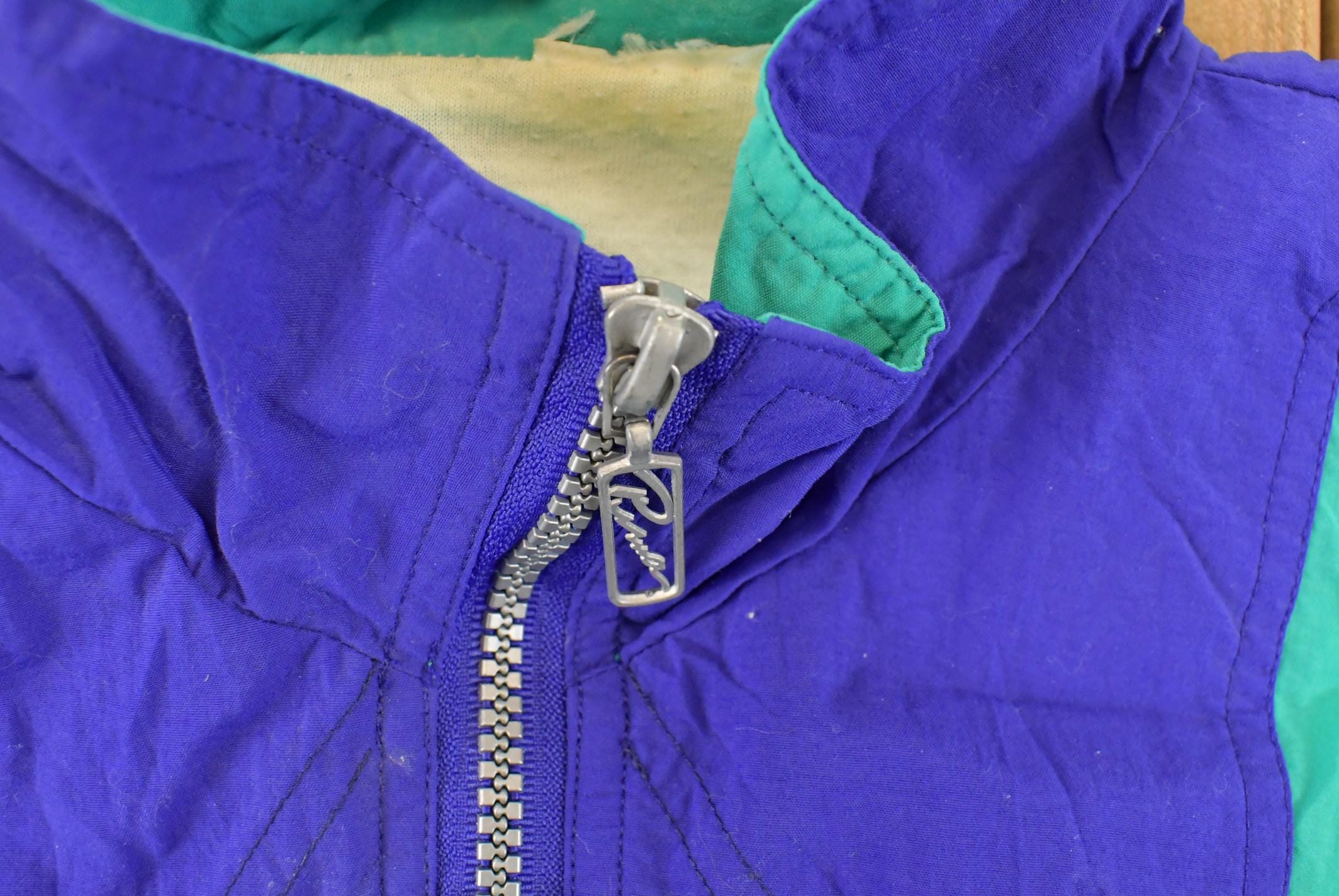 Vintage 1990s Puma Abstract Full Zip Windbreaker Jacket Women's Medium
