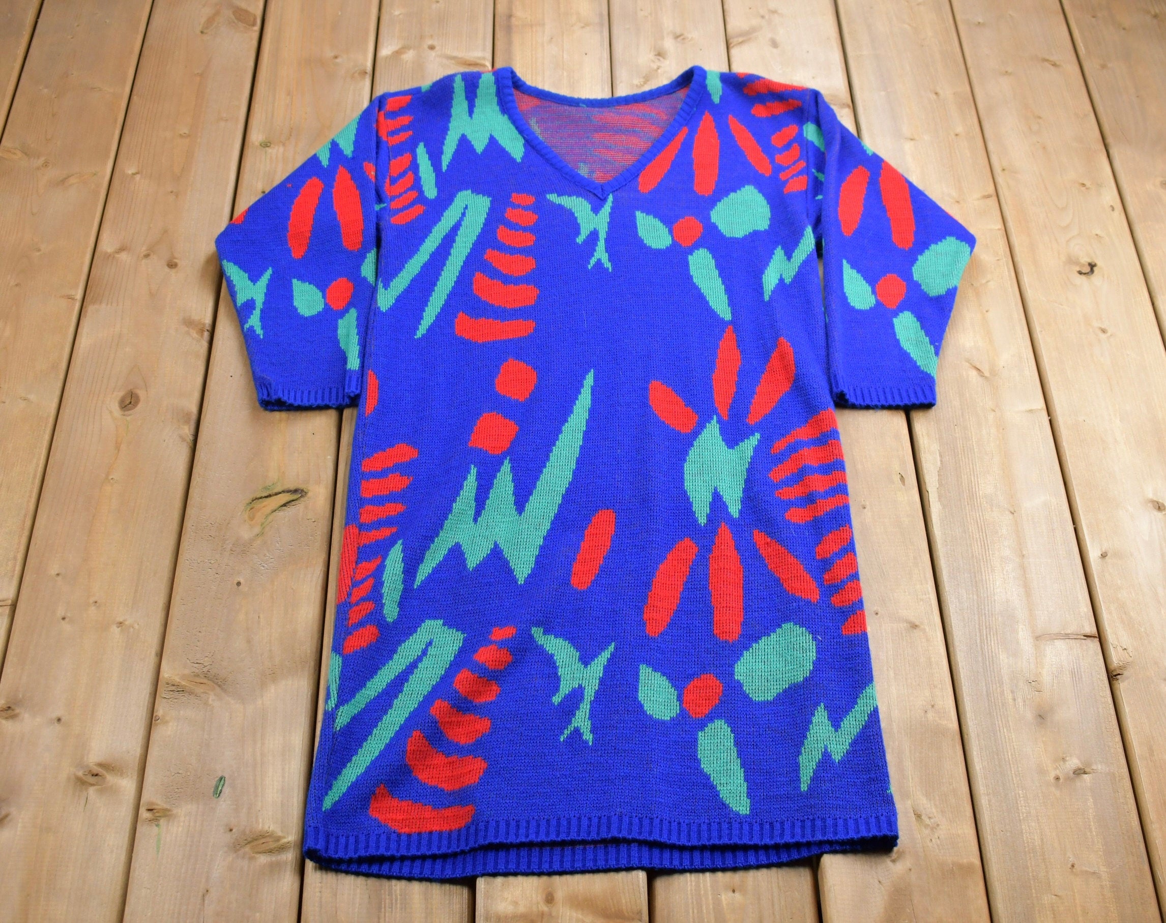 Vintage 1980s Knitted Sweater Dress
