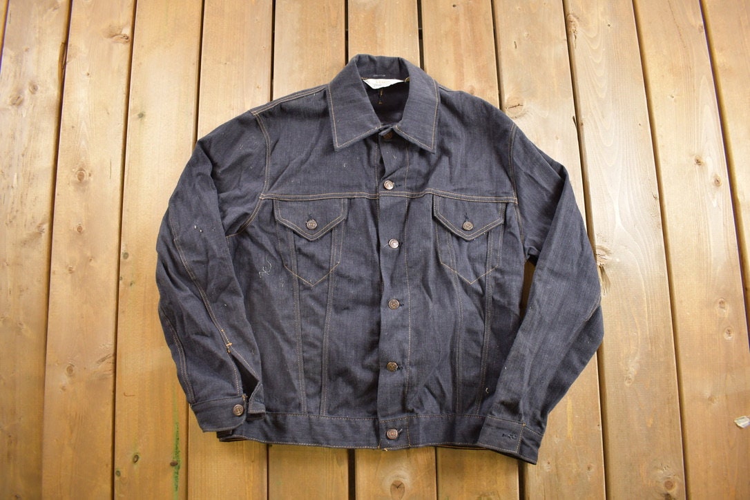 Vintage 1970s Mr Leggs Beaded Denim Jean Jacket