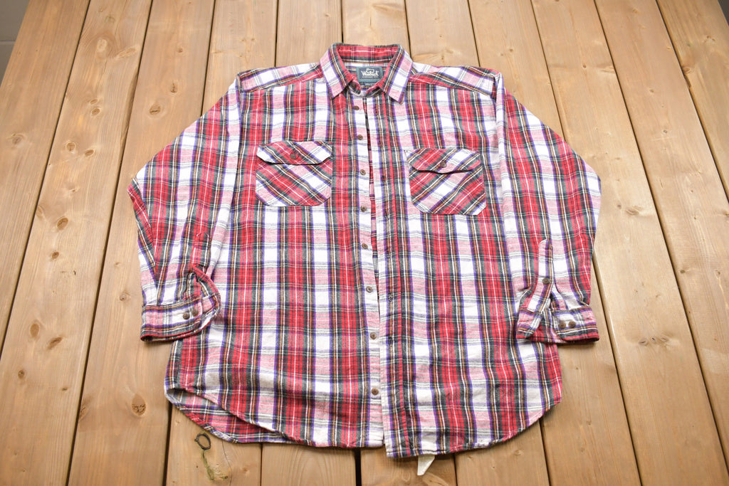 Vintage 1990s Woolrich Plaid Button Up Shirt