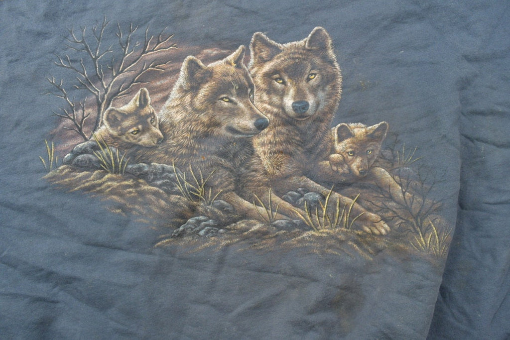 Vintage 1990s King Fashions Wolf Crewneck